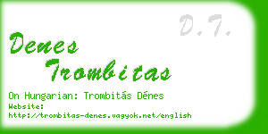 denes trombitas business card