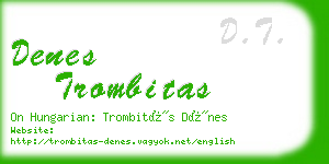 denes trombitas business card